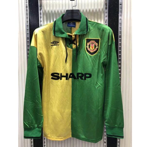 1992-94 Manchester United Retro Long Sleeve Away Kit Soccer Jersey